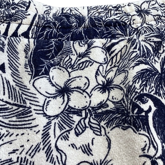 Old Navy High-Waisted Navy Palm Print Cali-Fleece Beach Shorts 685303 Size Large - Picture 6 of 8